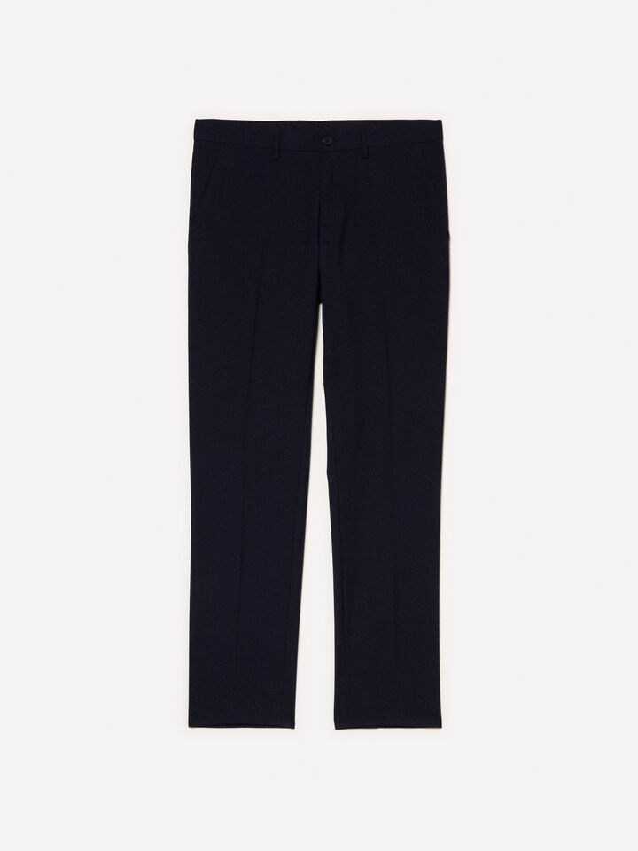 Pantalon élégant bleu foncé - pantalons slim pour homme - Bleu Foncé | Sisley image number 5